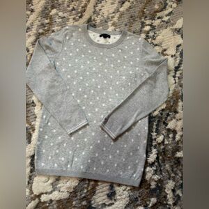 Tommy Hilfiger Gray and White Crewneck Sweater